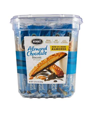 Nonni's Almond Chocolate Biscotti - 24 Delicious Pieces | Gourmet Snack - Buy Online on SooperMarket.com