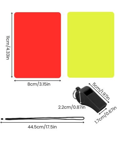 Approved Football Referee Card Set - Red & Yellow Cards with Specifications & Pipe Cord - Essential Referee Tool for Competitions - Buy Online on SooperMarket.com