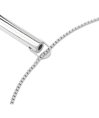 Stress Relief Mindful Necklace Increase Lung Volume Reduce Anxiety Mindful Breathing Necklace Skin Friendly for Men for Daily Wear (Steel Color) - Buy Online on SooperMarket.com