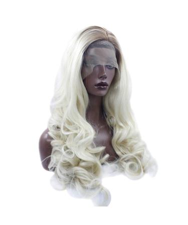 BGHJUE 24-Inch Natural Looking Long Wavy Synthetic Hair Lace Front Wig for Women - Heat Resistant Fiber Side Parting (Color: Photo Color) - Buy Online on SooperMarket.com