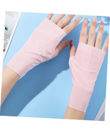 minkissy 4 Pairs Ice Silk Nail Gloves UV blocking gloves fingerless protection gloves anti UV hands gloves anti gloves nail salon gloves UV shield gloves hand gloves Nylon outdoor Miss - Buy Online on SooperMarket.com