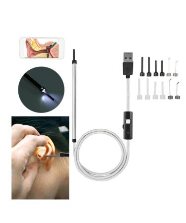 Digital USB Otoscope Ear Camera with LED Light for Earwax Removal - Silver - Buy Online on SooperMarket.com