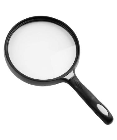 130mm Large Lens Handheld Magnifier 2.5X Reading Newspaper Map Glass Ergonomic Handle Loupe Cordless Grass Trimmer