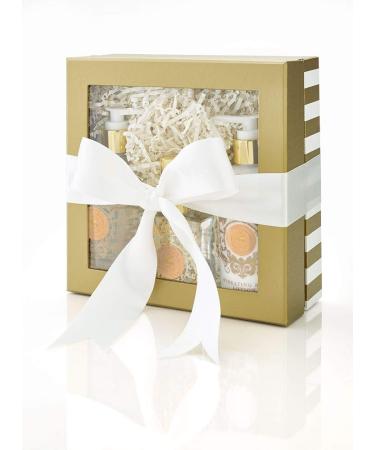 Shelley Kyle Sorella Complete Gift Set Includes Hydrating Body Lotion Foaming Bath Gel And Perfume Packaged in Beautiful Cream and Gold Gift Box with Ribbon