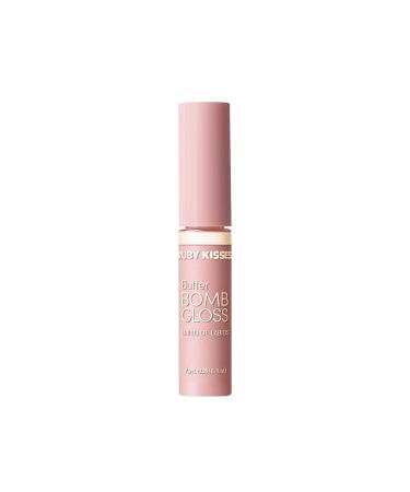 Ruby Kisses Lip Gloss Butter Bomb - Fairy | Natural Nude Lip Gloss with Vitamin E | Non-Sticky Lip Makeup | 7.8mL - Buy Online on SooperMarket.com