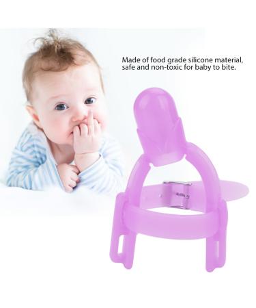 Adjustable Thumb Sucking Finger Protector for Babies & Toddlers - Silicone Teething Ring in Purple - Buy Online on SooperMarket.com