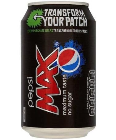 Pepsi Max No Sugar Cola Cans 24 x 330ml | Sugar-Free Carbonated Soft Drink | Refreshing Pepsi Taste with Thank you Card - Buy Online on SooperMarket.com