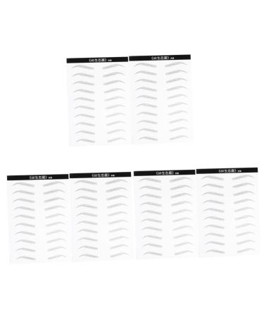 MAGICLULU 6 Sheets Pairs Artificial Eyebrow Patch Eyebrow Sticker Eyebrow Transfer 3d Makeup Tools Disposable