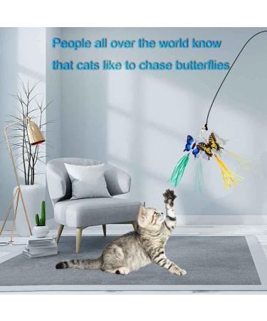 OODOSI Interactive Cat Wand Toy with 2 Poles & 9 Attachments - Fun Feather Toy for Indoor Kittens and Cats - Buy Online on SooperMarket.com