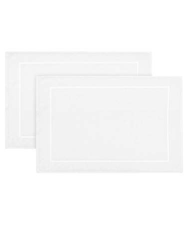 Customs 2 Set Bath templates in 50x70 cm - suction -strong and soft bath mats in white - pleasant massage effect - washable up to 95 C - Suitable for underfloor heating - cotton - hotel quality 2x bathroom mats