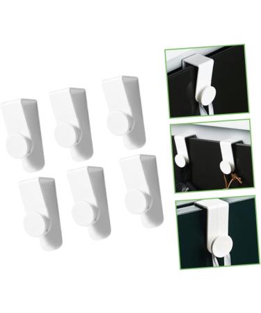 Cabilock 6pcs Hook up Wall Mount Clothing Rack Door Clothes Hanger Over Door Hanging Hooks Shower Door Porch 7.3X3X2.5CM White - Buy Online on SooperMarket.com