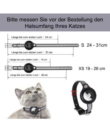 Premium Leather Airtag Cat Collar - Adjustable Reflective GPS Neck Band for All Cat Sizes | Anti-Loss Tracking & Safe Design - Buy Online on SooperMarket.com