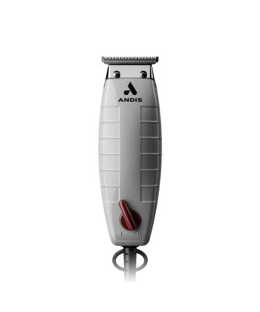 Andis 04790 Professional T-Outliner Beard & Hair Trimmer for Men with Carbon Steel T-Blade Bump Free Technology - Corded Electric Beard Trimmer GTO Grey