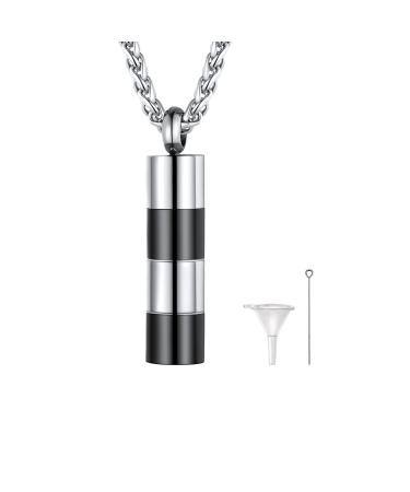 U7 women creamation urn necklace for ash cycle of life/Celtic knot/dog feet/wings/crucifix/cylinder urn chain stainless steel pendant chain fire burial jewelry for men cylinder not adaptable