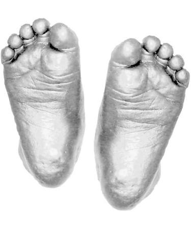 Anika-Baby BabyRice 6x5inch Baby Casting Kit in Brushed Pewter 3D Frame (Metallic Silver) - Buy Online on SooperMarket.com