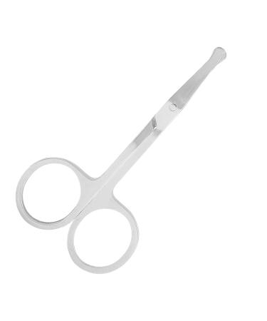 Professional Nose Hair Scissors - Stainless Steel Round Safety Tip Grooming Scissors for Men | Moustache Beard Eyebrow Trimmer - Buy Online on SooperMarket.com