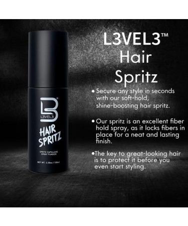 Level 3 Hair Spritz Spray - Lock Hair Fibers - Flexible Hold Hair Protectant and Styling Spray - Buy Online on SooperMarket.com