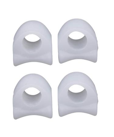 Toe Gel Corrector For Plantar Spacers Ring Fasciitis For Bunion Separator Toe Beauty Tools Face Scrub Pads One Size White