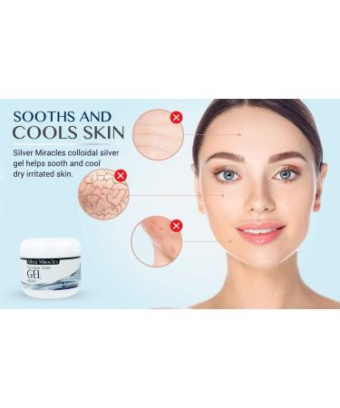 Silver Miracles Colloidal Silver Gel 4oz - Soothes Burns & Irritated Skin - Healing Aid - Protects & Moisturizes - Buy Online on SooperMarket.com