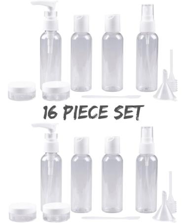 Netagon 9 Piece Travel Bottle Set Leak Proof Clear Toiletries Containers with Clear Airport Bag Case Perfect for Travel Holidays Swimming Camping Trips (2 Packs -18 PCE) 2 Packs (16 Pce) - Buy Online on SooperMarket.com