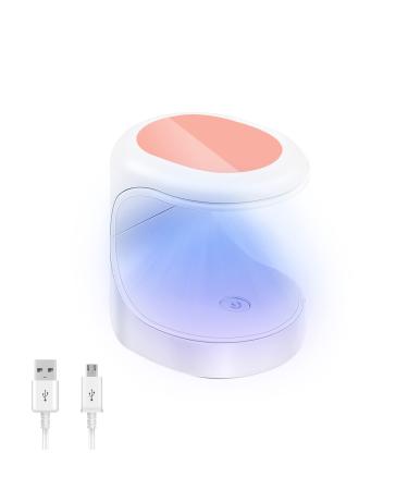 Mini LED UV nail dryer USB portable nail dryer nail lamp 16W UV lamp for gel nails nail gel polish dryer lamp nail art manicure tools for individual fingers pink