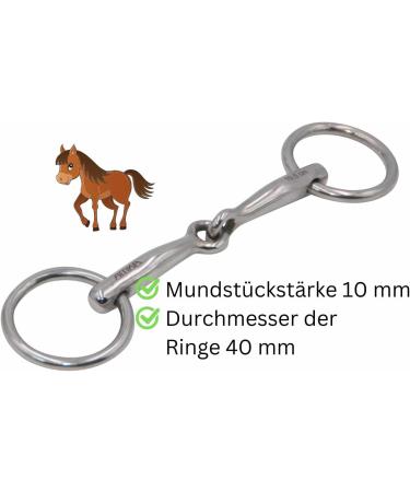 AMKA Pony Bit - Stainless Steel 10mm Thickness 40mm Rings | Sizes 8.5-10.5 cm - International Shipping - Buy Online on SooperMarket.com