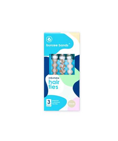 Bunzee Bands - Adjustable Length Hairbands | Cushioned No-Slip Design | Perfect for Crease free Thick Ponytails  Buns  Puffs and Updos | Patent Pending (Small  Beige)