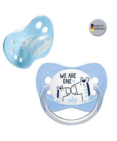 NIP Value Pack Silicone Pacifier Family - Size 3 (18-32 mo) 6-Pack for Boys - BPA Free & Made in Germany - International Shipping Available - Buy Online on SooperMarket.com