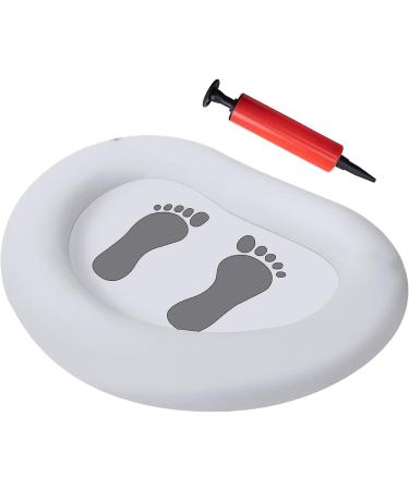Pool Foot Bath | Portable Pool Foot Wash Basin Tub White Inflatable Pool Basin Tub with Pump Portable Swimming Pool Footbath for Pool and Beach - Buy Online on SooperMarket.com