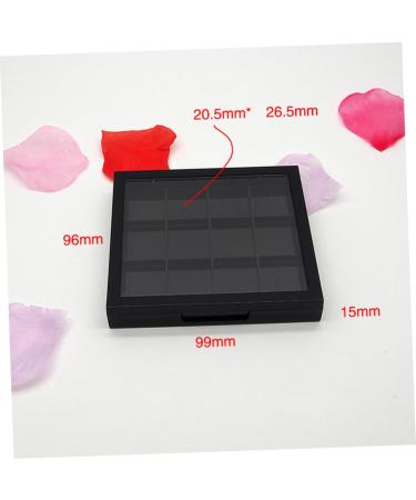 FOYTOKI 4 Pcs 12 Empty Eyeshadow Palette Empty Eyeshadow Dish Depotting Makeup Containers DIY Empty Black - Buy Online on SooperMarket.com
