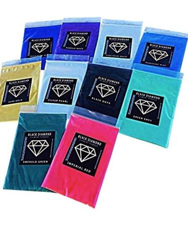 Epoxy Resin Dye Mica Powder 10 Colors Black Diamond Pigments Variety Pack - Pure 2TONE Series for Epoxy Paint Color Art - Buy Online on SooperMarket.com
