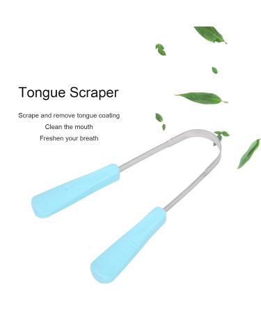 Stainless Steel Tongue Scraper - Portable Oral Care Tool for Fresh Breath | Tongue Cleaning Kit for Adults & Children with Storage Bag - Buy Online on SooperMarket.com