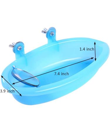 QBLEEV Bird Baths Tub with Mirror - Parrot Birdbath Shower Accessories for Small Birds and Parrots - Buy Online on SooperMarket.com