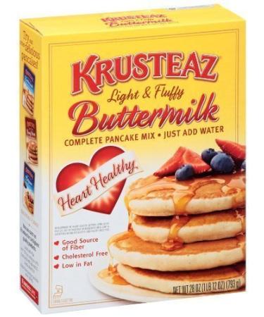 Krusteaz Light & Fluffy Complete HEART HEALTHY Buttermilk Pankcake Mix 28 Oz. Box (2 Pack) by Krusteaz
