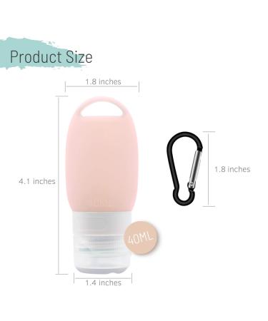 Veroyi Leak Proof Silicone Travel Bottles - Set of 3 Squeezable Travel Tubes with Keychain, Refillable Containers for Shampoo, Lotion, Soap - Buy Online on SooperMarket.com