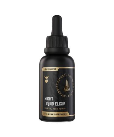 The Beard Struggle Night Liquid Elixir Beard Oil - Gold Collection - Asgardian Secret - Beard Oil for Men - Natural Blend for Softens Moisturizing & Healthier Beard Growth (30 ml) Gold - Asgardian Secret