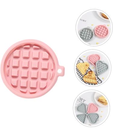 MAGICLULU 3pcs Mold Silicone Bakeware Cookie Silicone Baking Pad Heart Baking Pan Waffle Maker Mould Fondant Round Silicone Muffin Pan Silicone Waffle Mould Baking Tools Silica Gel Waffles 12X11X1.6CM Random Color - Buy Online on SooperMarket.com