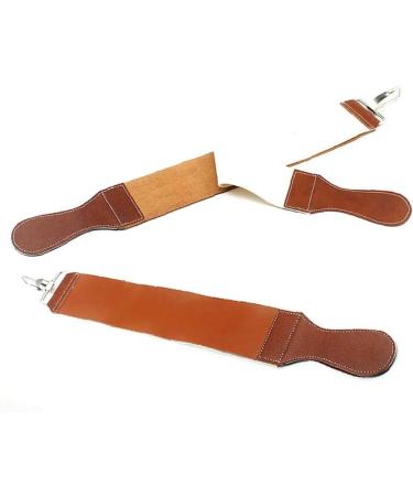 1 pc Double Layer Leather Razor Strop Shaving Sharpener Strap Barber Genuine Leather Straight Razor Sharpening Belt Shaving Accessories - Buy Online on SooperMarket.com