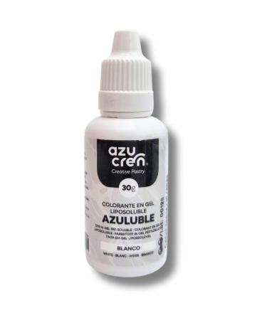 Azucren Oil Based Food Gel Colouring White Ideal for Chocolate Buttercream and Cream 30 G