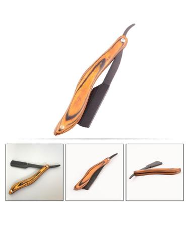 NOLITOY Stainless Steel Folding Razor - Vintage Wooden Barber Shaving & Haircut Supplies for Men - Buy Online on SooperMarket.com