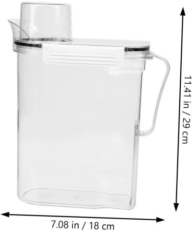 BCOATH 3pcs Laundry Storage Box Large Capacity Sub Buckets Jug Stand Lotion Transparent Plastic - Buy Online on SooperMarket.com