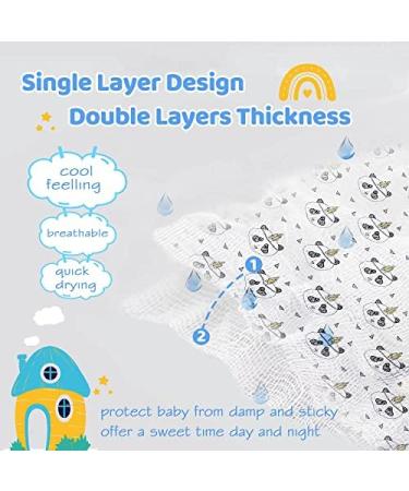 Miracle Baby Cotton Muslin Swaddle Blanket - 115x150cm - Pandaa Layer - Boys & Girls - Summer Essential - Buy Online on SooperMarket.com