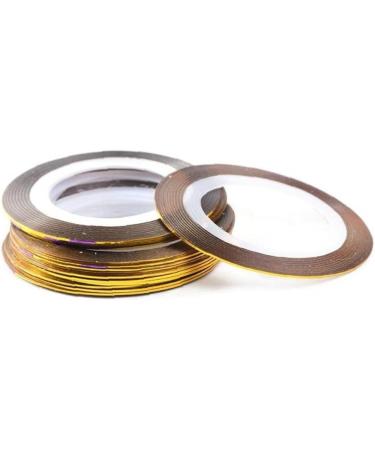 Pinicecore 20 Rolls Nail Strip Band Line - Gold & Silver Nail Art Decoration Stickers for DIY Tips - Buy Online on SooperMarket.com