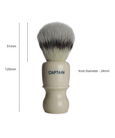 Limited Edition Alexander Simpson Captain Synthetic Hair Shaving Brush - Ivory Faux Platinum Fiber - Buy Online on SooperMarket.com