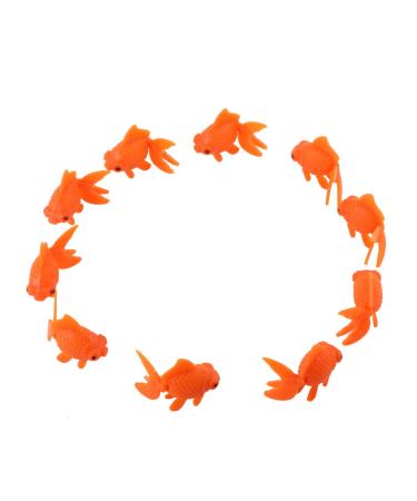 Balacoo 10 pieces of artificial goldfish realistic plastic floating tropical fish figure mini animal toys for aquarium aquarium decor ornament