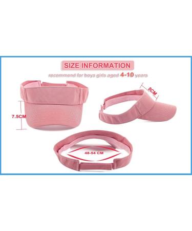 Aidier Kinder Visor Cap for Boys & Girls | Sun Protection Hat for Ages 4-10 | Ideal for Running Golf Tennis & Beach Activities - Pink - Buy Online on SooperMarket.com