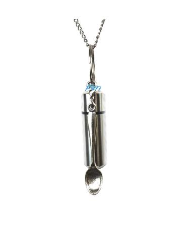Cremation Permanent Urn Spoon Cremation Locket Perfume Vial Silver Ashes Locket Spoon Memorial Locket Silver