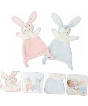 Toyvian 16 Pcs Organic Bunny Stuffed Animals for Babies - Lovey Blanket Rabbit Soother Towel, Assorted Colors, 28x10cm, Pack of 8 - Buy Online on SooperMarket.com