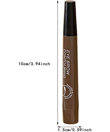 Eyebrow Pen Eye Brow Pencils for Women with 4-Fork-Tip Create Natural Hair-Like Brows Microblading Eyebrow Pen (Black) - Buy Online on SooperMarket.com