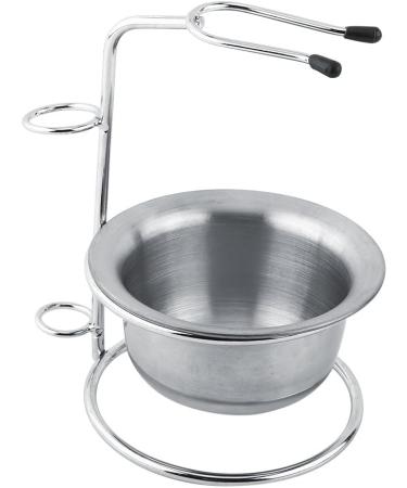 Dekaim Stainless Steel Shaving Stand Set for Men - Universal Shaving Brush Holder & Bowl Perfect Razor Tool Kit - Buy Online on SooperMarket.com